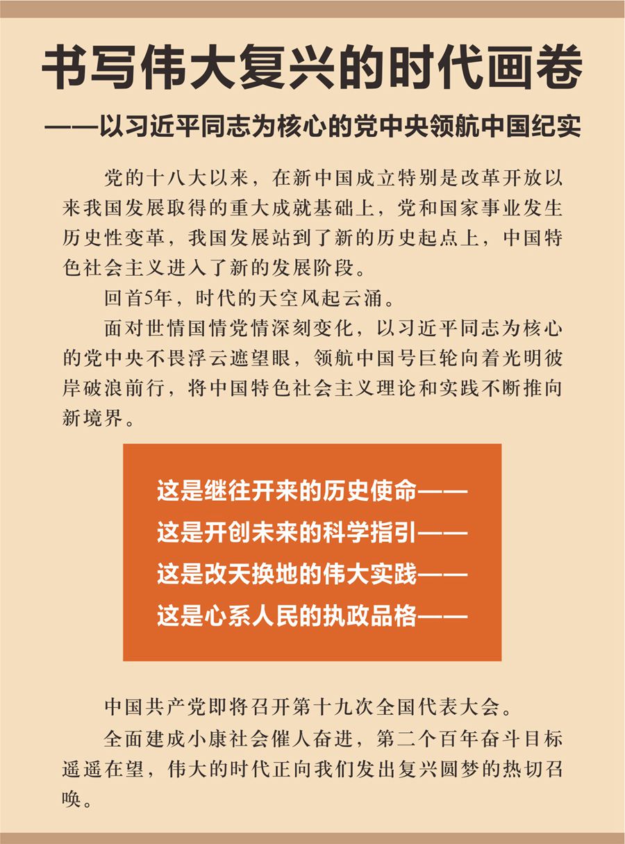 书写伟大复兴的时代画卷——以习近平同志为核心的党中央领航中国