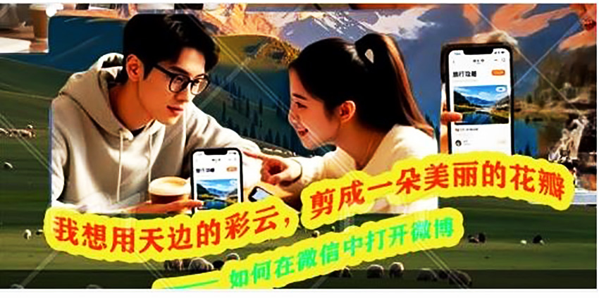 我想用天边的彩云,剪成一朵美丽的花瓣 —— 如何在微信中打开微博